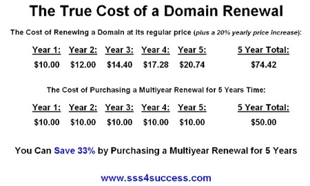 The True Cost of a Domain Renewal: A Tip for Purchasing Domains
